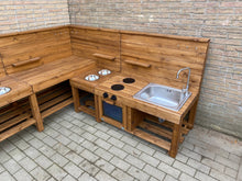 Lade das Bild in den Galerie-Viewer, Matschküche Anna - Abenteuer Küche aus Holz, robust & wetterfest
