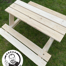 Lade das Bild in den Galerie-Viewer, Sitzbank für Kinder von oben passend zur Matschküche aus Holz