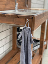 Lade das Bild in den Galerie-Viewer, Grillküche mit Wasserhahn & Spüle - Outdoor Campingküche 150x60cm