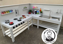 Lade das Bild in den Galerie-Viewer, XXL Matschküche Timo - Sandküche für Kindergarten & Garten, robust
