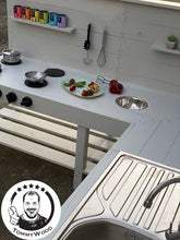 Lade das Bild in den Galerie-Viewer, XXL Matschküche Timo - Sandküche für Kindergarten & Garten, robust