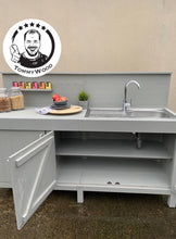 Lade das Bild in den Galerie-Viewer, XXL Grillküche 190cm - Premium Outdoor-Küche mit Spüle