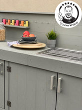 Lade das Bild in den Galerie-Viewer, XXL Grillküche 190cm - Premium Outdoor-Küche mit Spüle