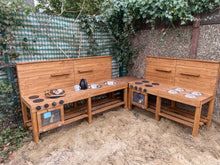 Lade das Bild in den Galerie-Viewer, XXL Matschküche Hirte - Kindergarten Outdoor-Küche, wetterfest & wiederstandsfähig