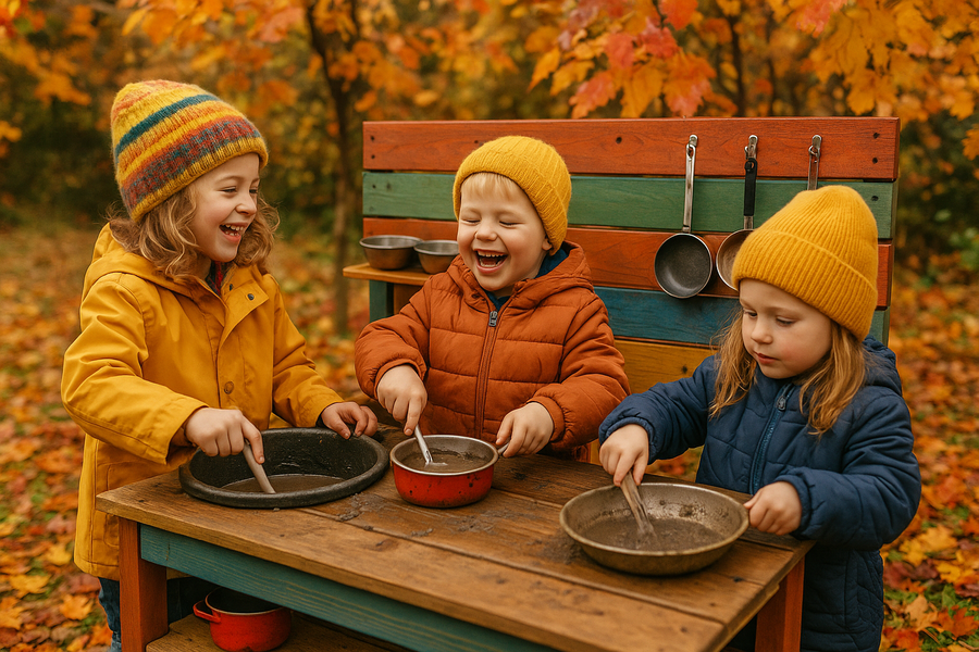 Matschküche: Das perfekte Outdoor-Spielgerät für das ganze Jahr