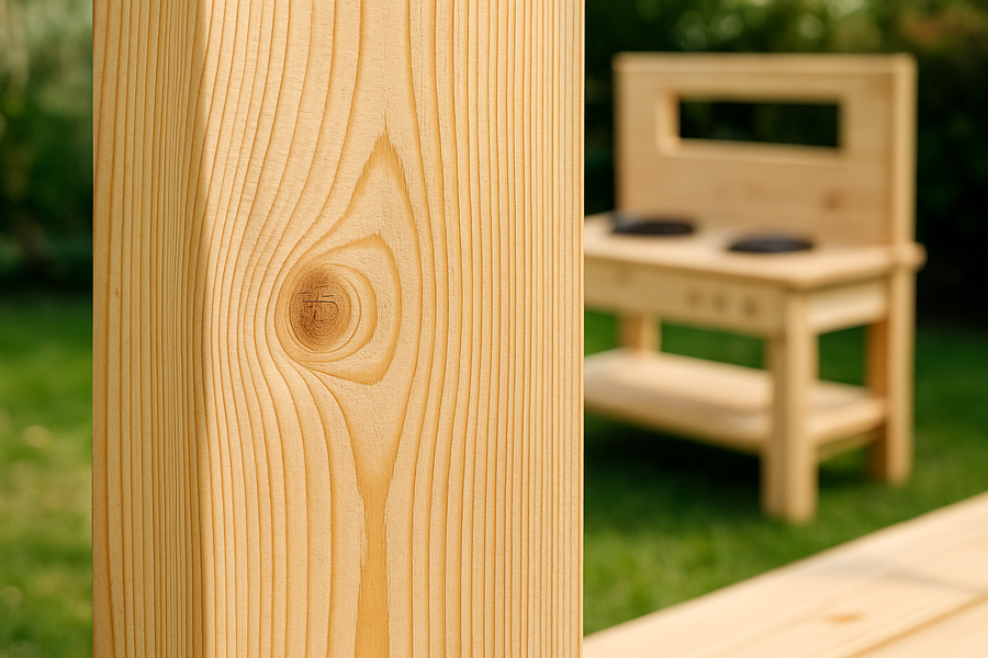 Die Vorteile von nordischer Fichte für Matschküchen im Außenbereich