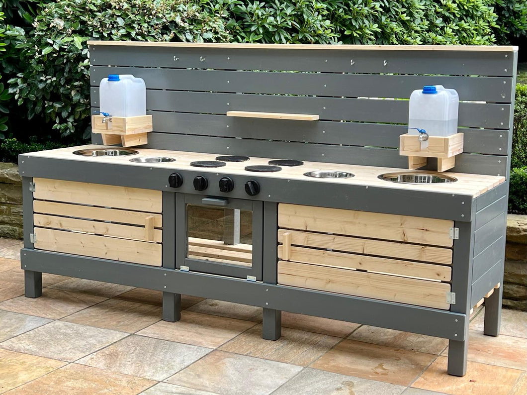 Matschküche Cordula große Outdoor Kinderküche robust wetterfest Holz