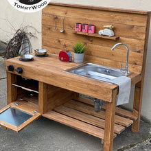 Lade das Bild in den Galerie-Viewer, Kinderküche zum Matschen mit Backofen im Gartern
