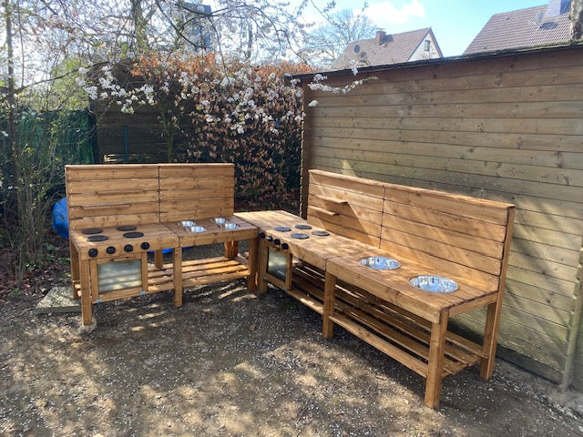 Matschküche Hirte -stabile Outdoor Kinder Küche für den Kindergarten