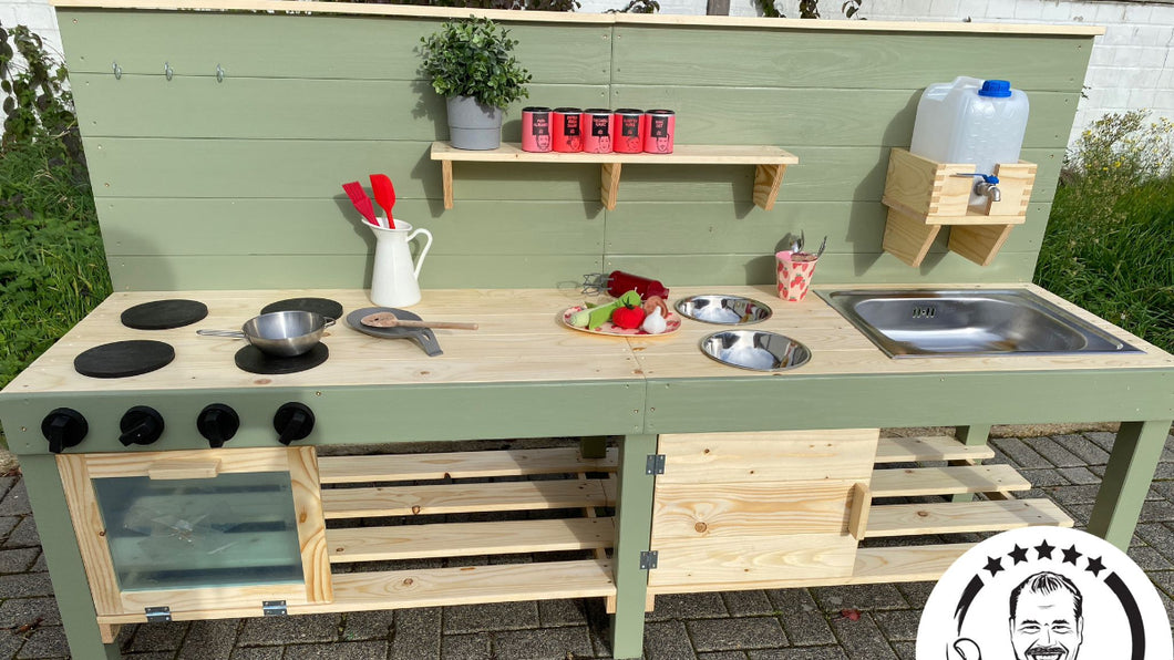 Vogelnest Matschküche aus Holz, wetterfest für Kindergarten